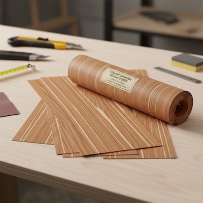 Straight Grain Pattern Red Oak Veneer in Customize Thickness Perfect for Custom Woodworking Projects Furniture and Interior Design