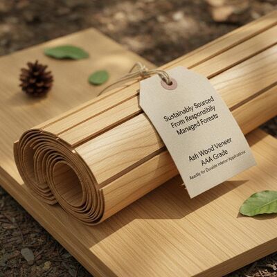 Sustainably Sourced From Responsibly Managed Forests Ash Wood Veneer AAA Grade Readily for Durable Interior Applications